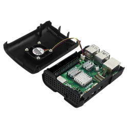 ABS Case with PWM Fan and Heatsinks for Raspberry Pi 5